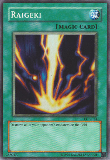 Raigeki (LOB-053) Super Rare - Near Mint Unlimited