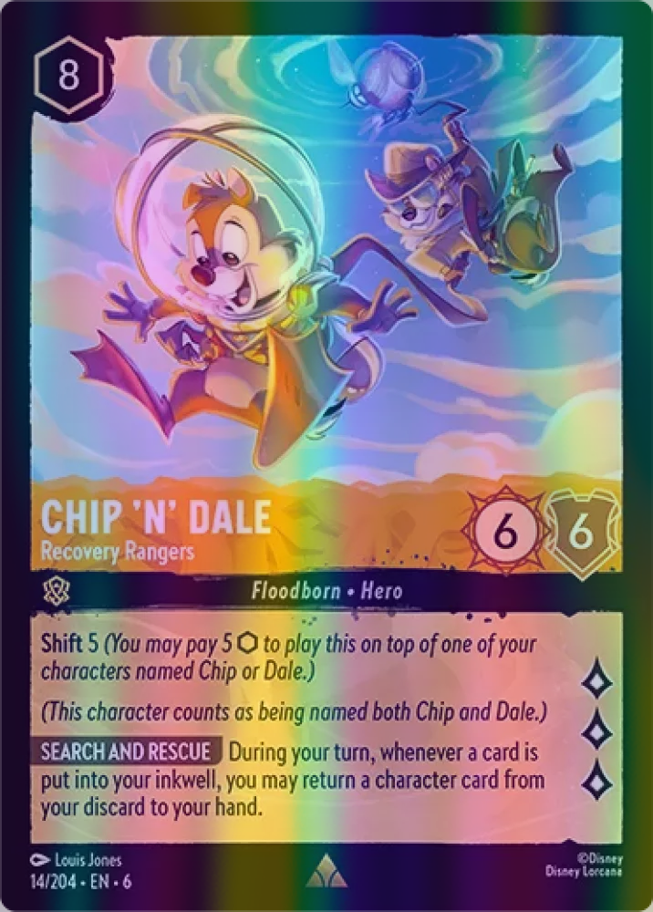 Chip 'n' Dale - Recovery Rangers (Azurite Sea 014/204) Rare - Near Mint Cold Foil