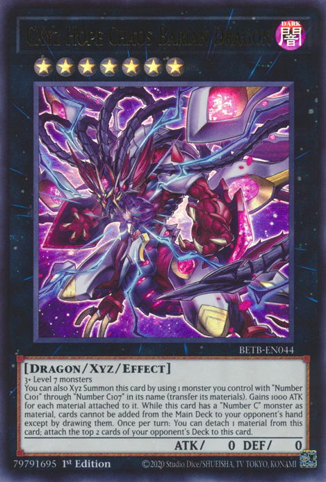 CXyz Hope Chaos Barian Dragon (BETB-EN044)