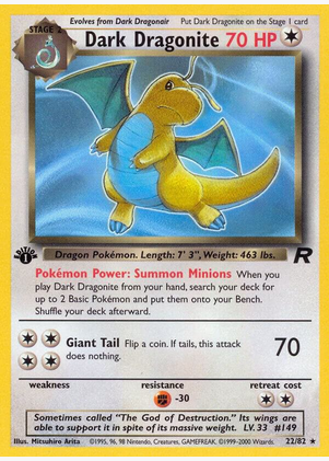 Dark Dragonite - 22/82 (TR) Rare - Moderate Play Unlimited