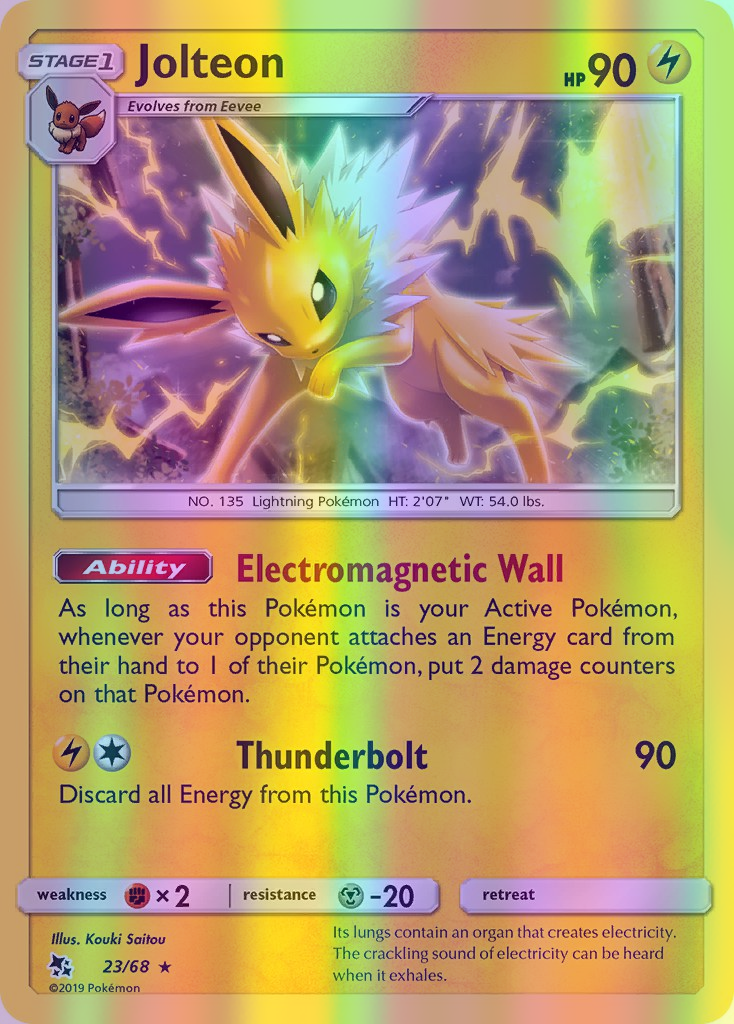 Jolteon - 23/68 (HIF) Rare - Near Mint Reverse Holofoil