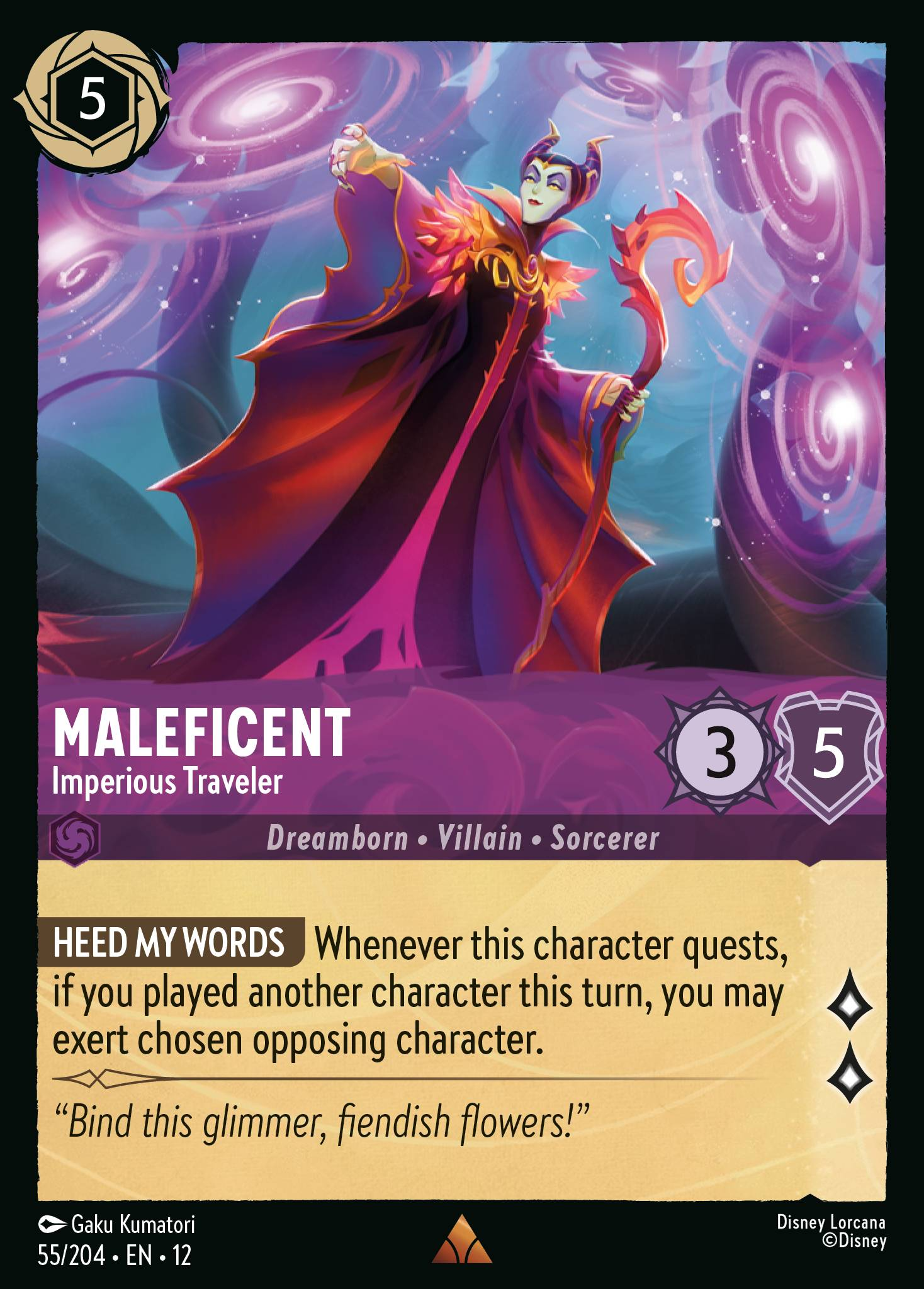 Maleficent - Imperious Traveler (Wilds Unknown - 055/204) Rare