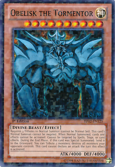Obelisk the Tormentor (Mosaic Rare) (BP02-EN125) Mosaic Rare