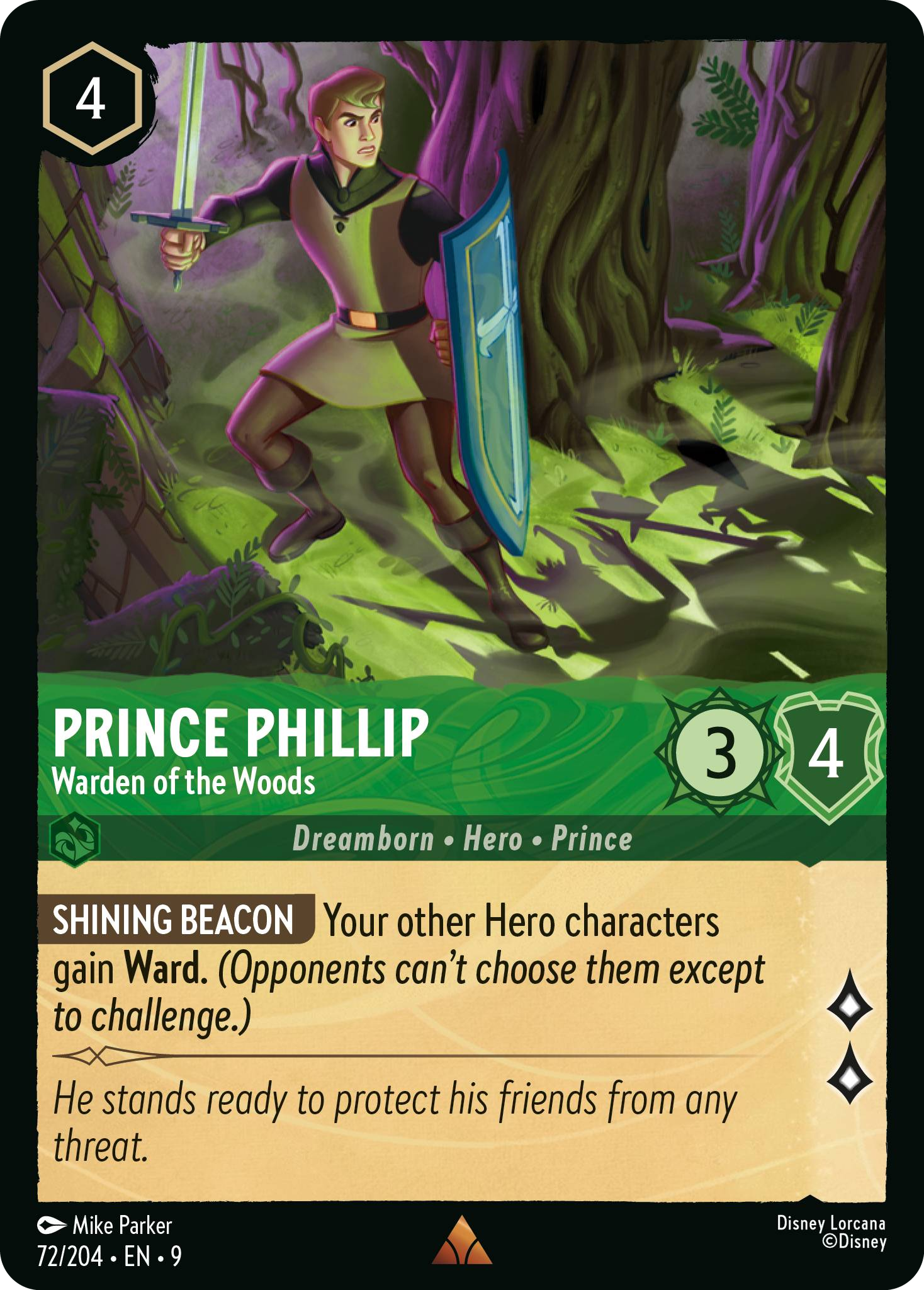 Prince Phillip - Warden of the Woods (Fabled - 072/204) Rare