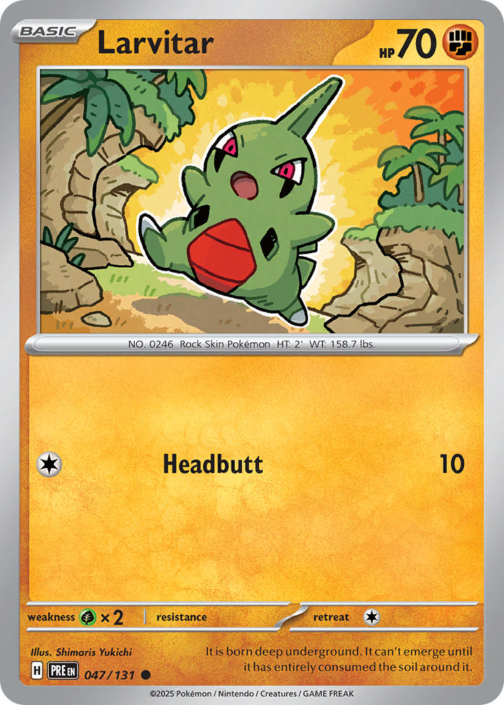 Larvitar - 047/131 (PRE) Common - Near Mint