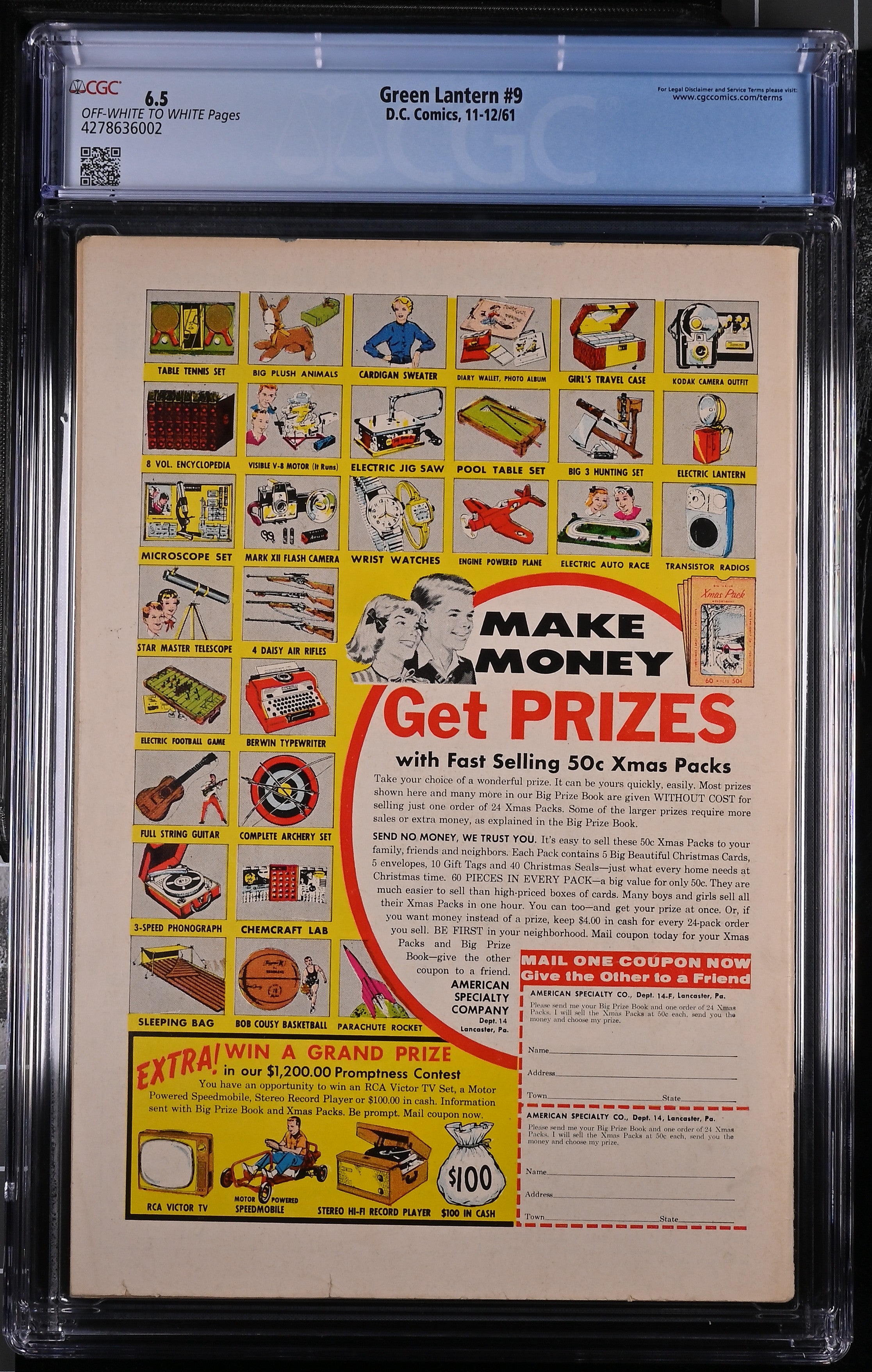 Green Lantern (1960 Series) #9 (CGC 6.5) 2nd Appearance of Sinestro