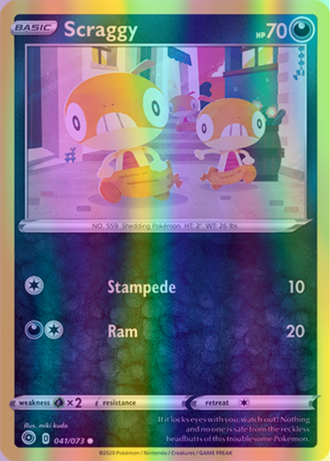 Scraggy - 41/73 (CHP) Common - Near Mint Reverse Holofoil
