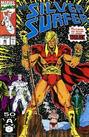 Silver Surfer (1987 Series) #46 (5.0) Return of Adam Warlock, Gamora, Pip and Judge Kray-Tor