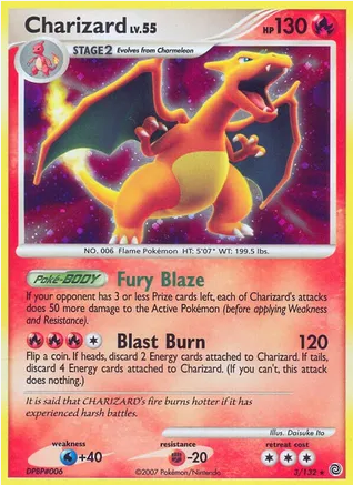 Charizard Lv. 55 (3/132) Reverse Foil