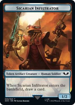 Soldier // Sicarian Infiltrator Double-sided Token (40K-T)