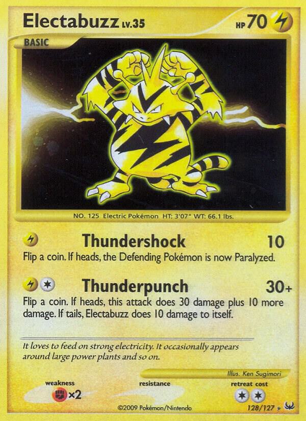 Electabuzz - 128/127 (PL) Secret Rare - Heavy Play Unlimited Holofoil