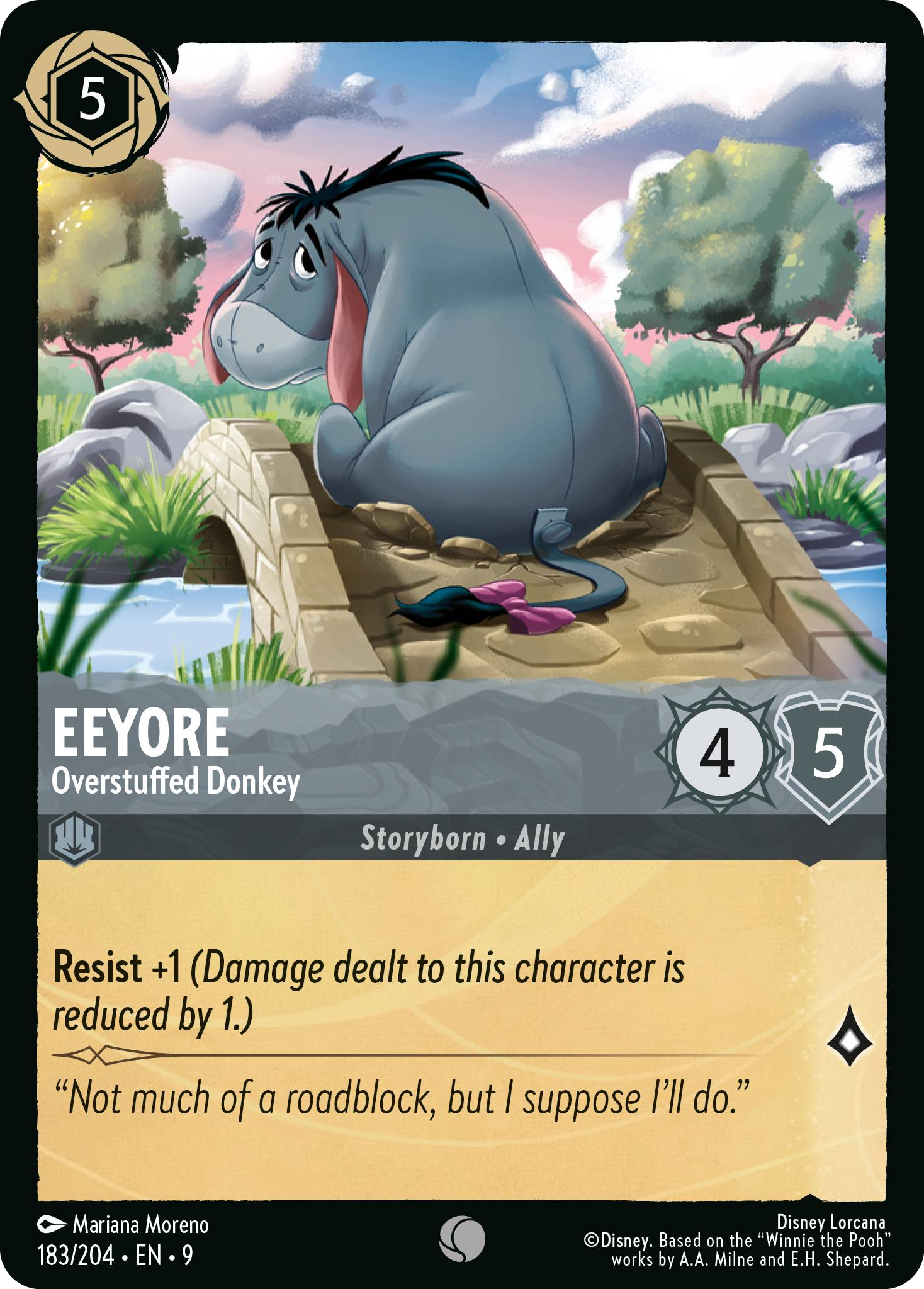 Eeyore - Overstuffed Donkey (Fabled - 183/204) Common