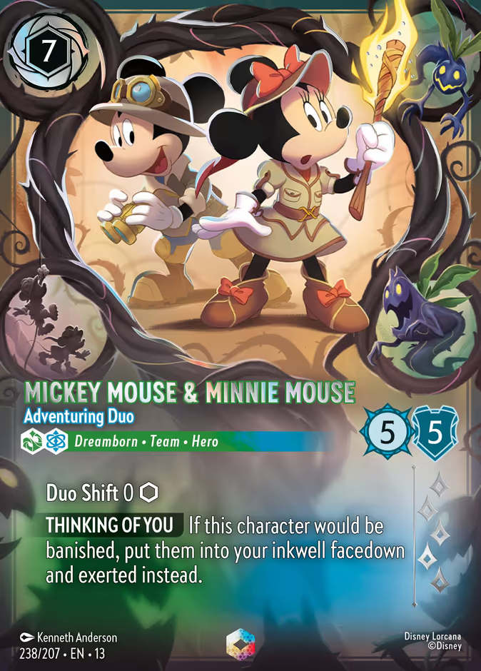 Mickey Mouse & Minnie Mouse - Adventuring Duo (238/204 - Attack of the Vine!) Enchanted