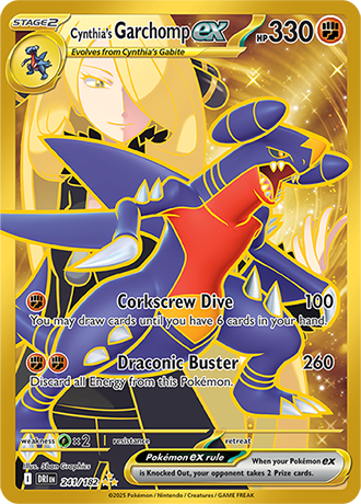 Cynthia's Garchomp ex - 241/182 (DRI) Hyper Rare