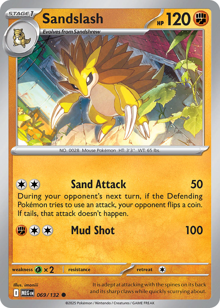 Sandslash - 069/132 (MEG) Common