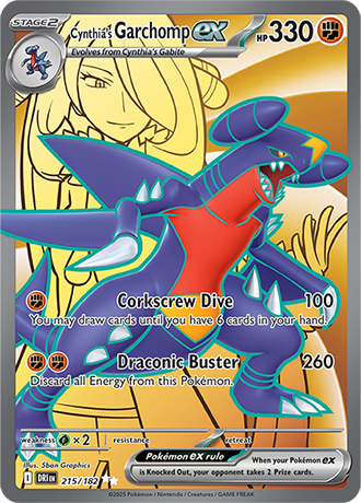 Cynthia's Garchomp ex - 215/182 (DRI) Ultra Rare