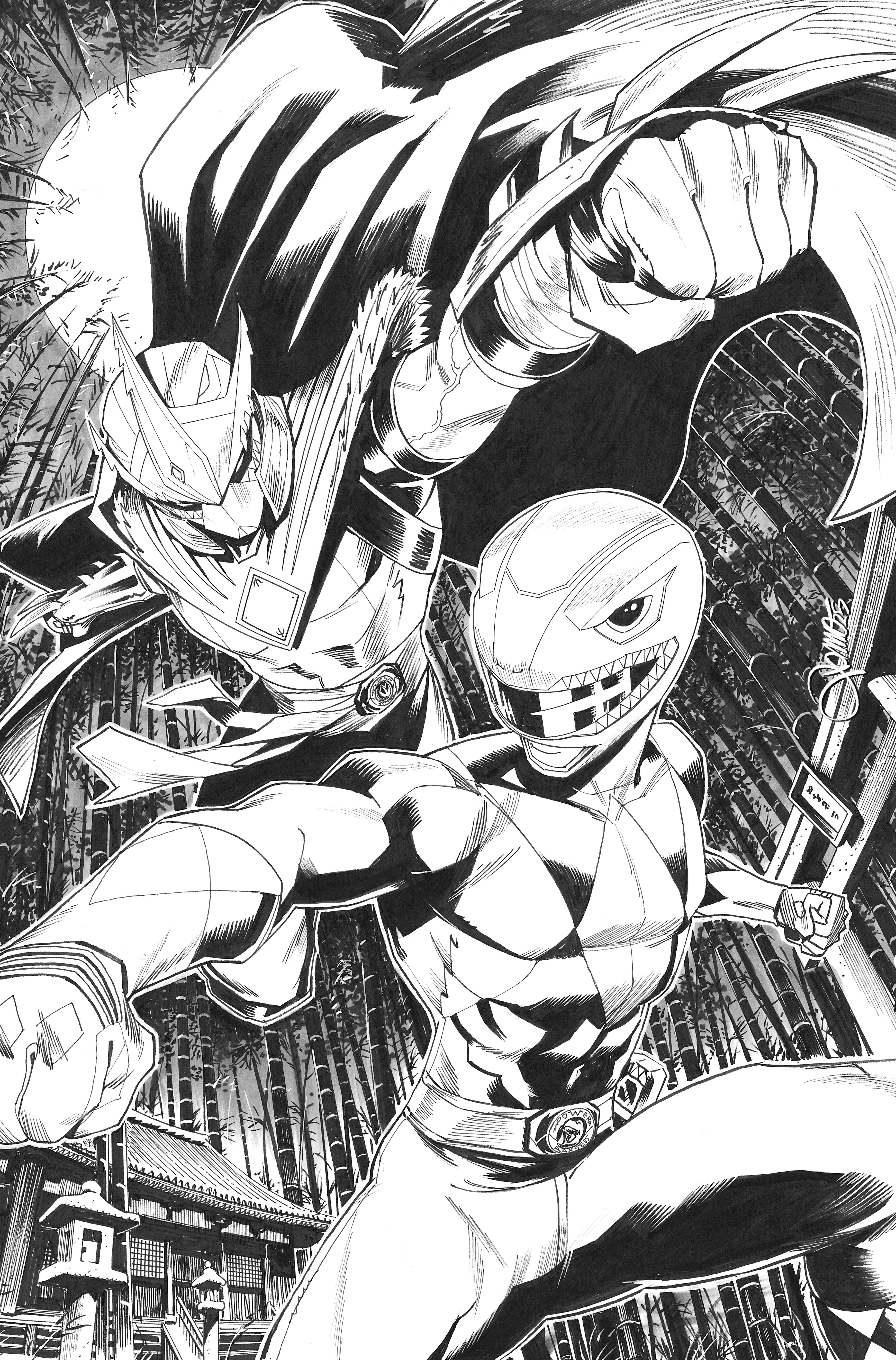 Mighty Morphin Power Rangers/Teenage Mutant Ninja Turtles III #2 E 1:10 INCV (Full Art, Zonno)