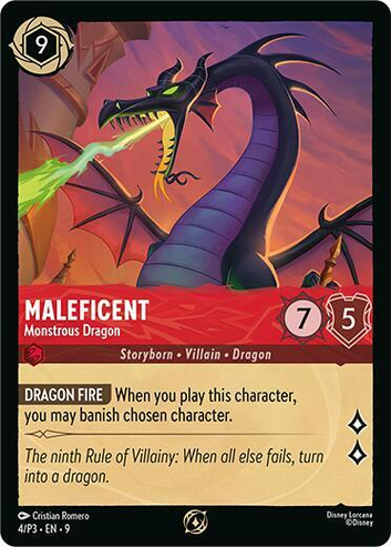 Maleficent - Monstrous Dragon (Disney Lorcana Promo Cards 4/P3) Store Championship Participation Promo - Near Mint