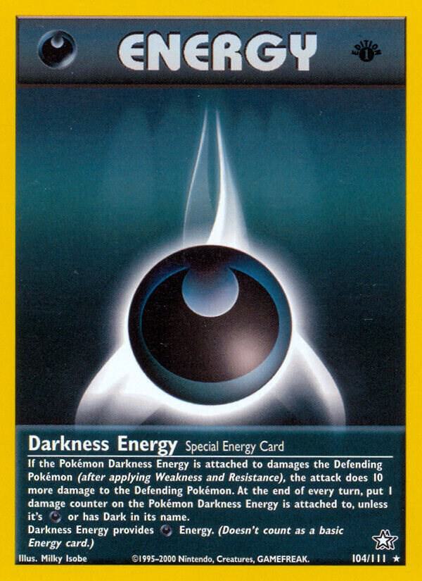 Darkness Energy 104/111 (N1) Rare - Damaged