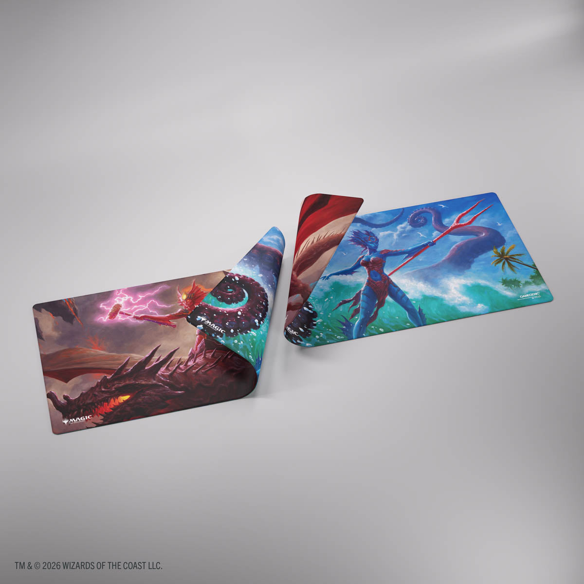 GameGenic: Doublesided Playmat - MTG: Reality Fracture - Kiora of Salt and Sand/Kiora of Fire