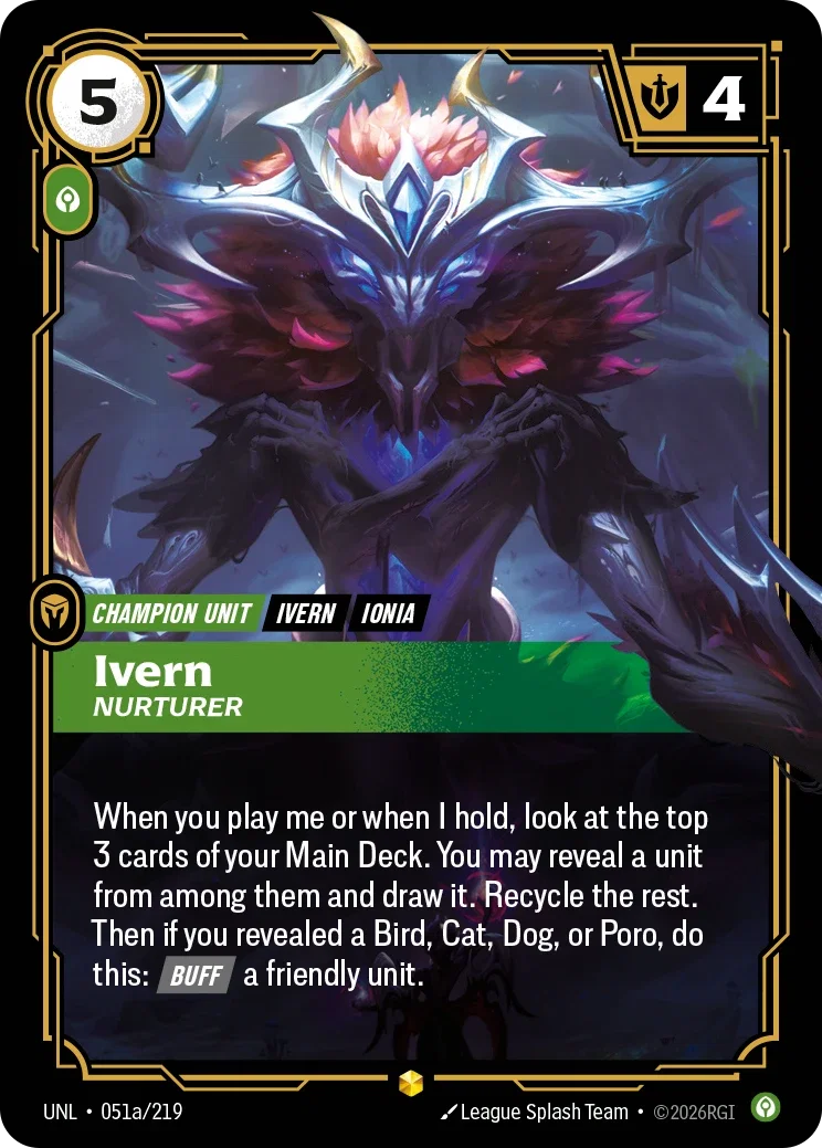 Ivern - Nurturer (Alternate Art) - 051a/219 (UNL) Showcase