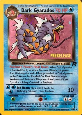 Dark Gyarados 8/82 (TR) Prerelease WoTC Promo - Light Play