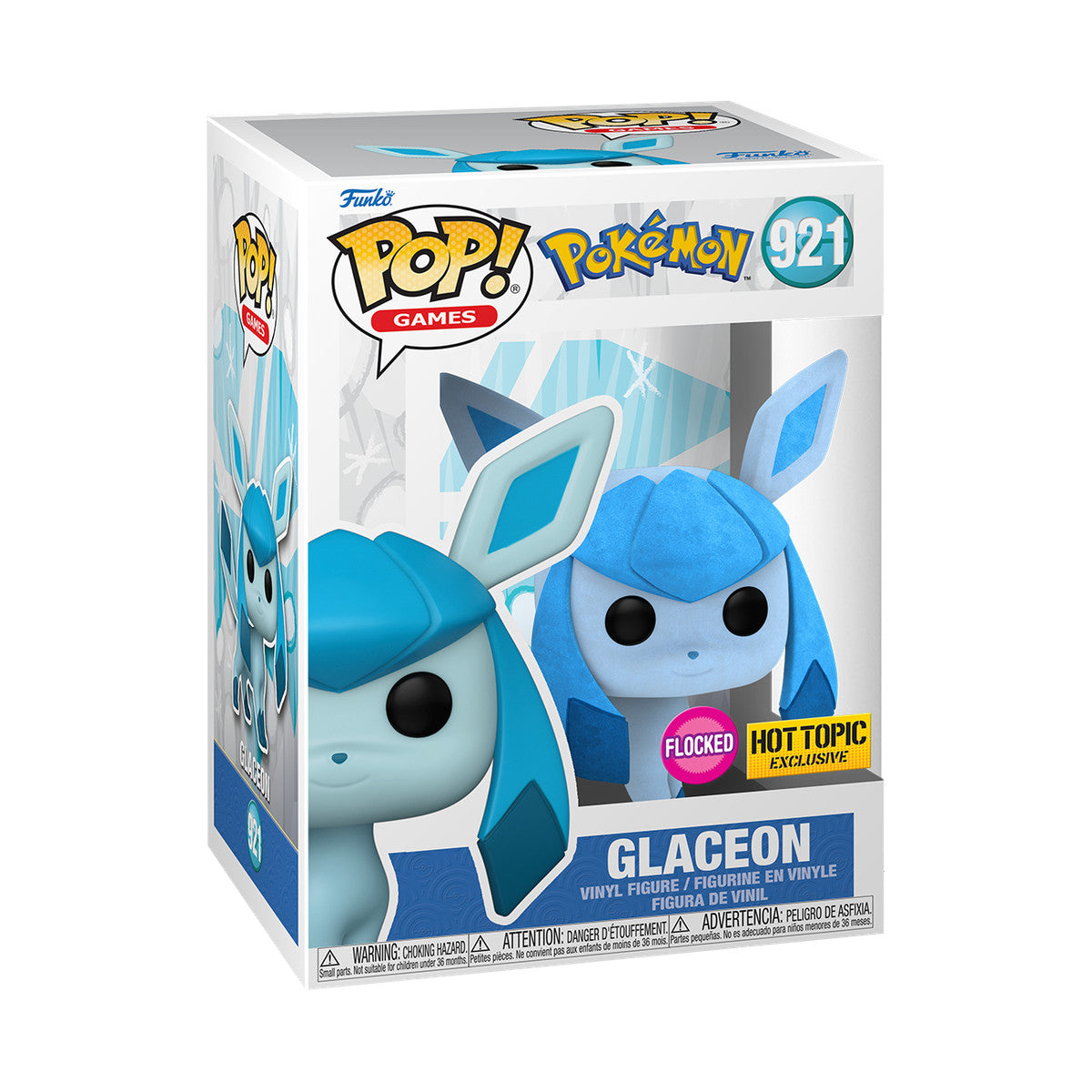 POP Figure: Pokemon #0921 - Glaceon (Flocked) (Hot Topic Exclusive)