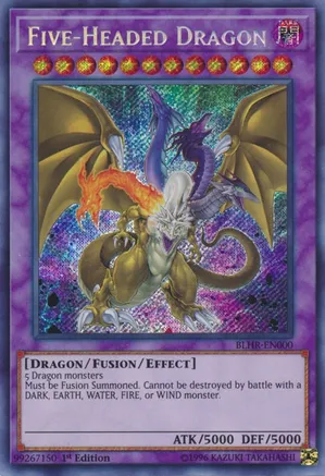 Five-Headed Dragon (BLHR-EN000) Secret Rare - Near Mint 1st Edition