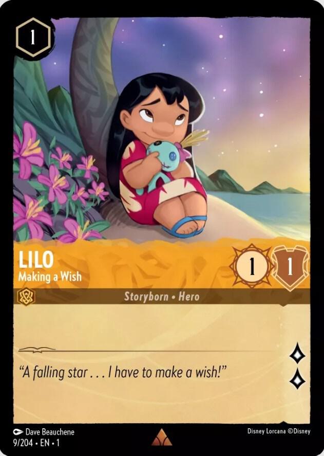 Lilo - Making a Wish (The First Chapter 9/204) Rare - Near Mint Cold Foil