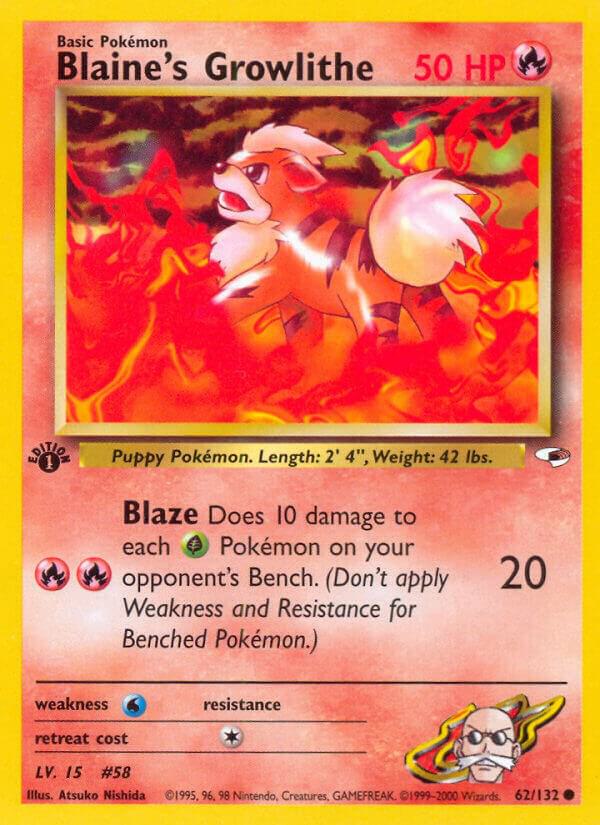 Blaine's Growlithe - 62/132 Common (G1) - Light Play Unlimited