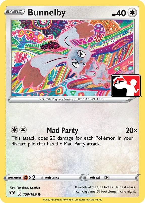 Bunnelby - 150/189 (SWSH03) Common - Near Mint Holofoil Prize Pack Series
