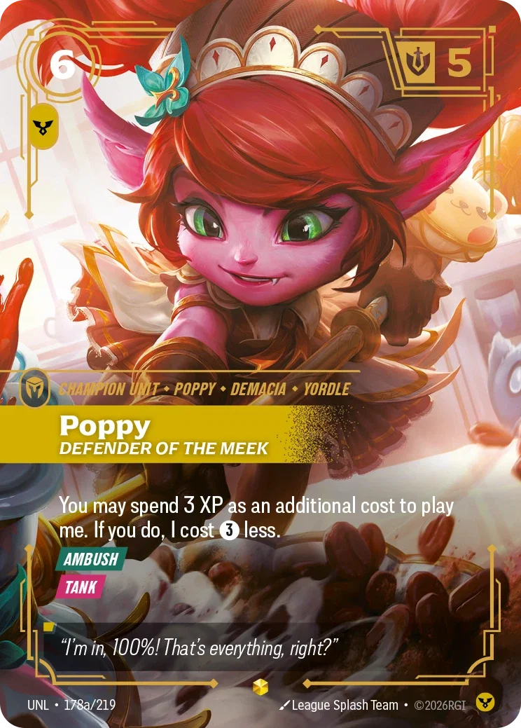 Poppy - Defender of the Meek (Alternate Art) - 178a/219 (UNL) Showcase