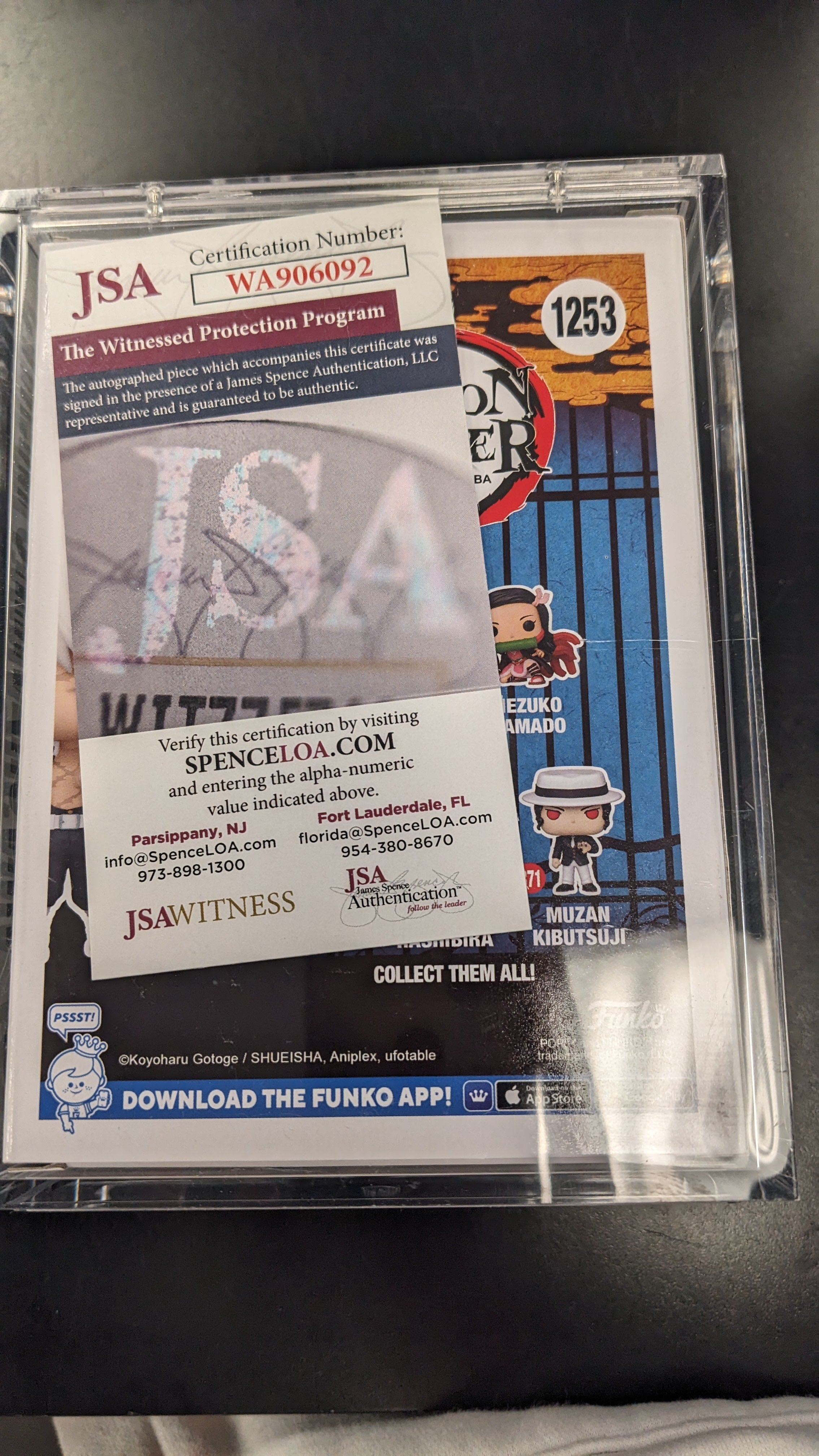 POP Figure: Demon Slayer #1253 - Sanemi Shinazugawa (Funko Exclusive) (Signed with JSA Certificate)