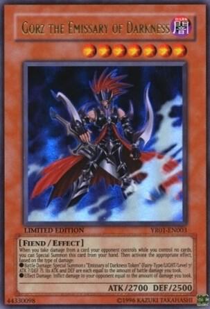Gorz the Emissary of Darkness (YR01-EN003) Ultra Rare Light Play Limited Edition