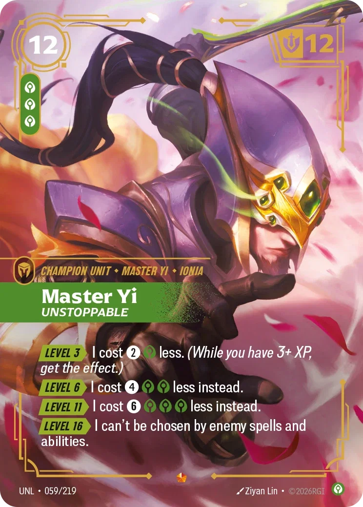 Master Yi - Unstoppable - 059/219 (UNL) Epic