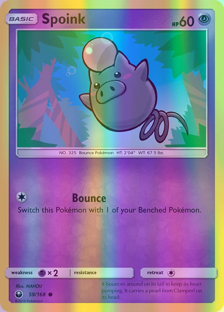 Spoink - 059/168 (CES) Common - Near Mint Reverse Holofoil
