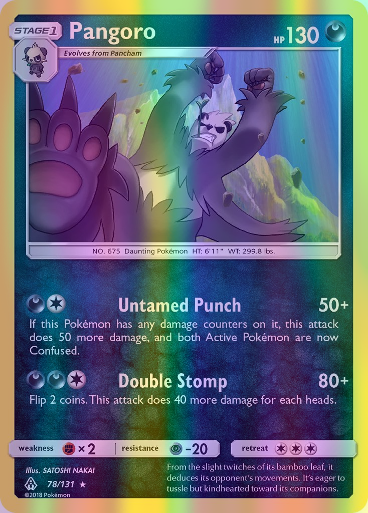 Pangoro - 078/131 (FLI) Rare - Near Mint Reverse Holofoil