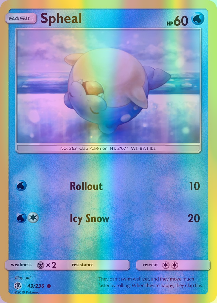 Spheal - 049/236 (CEC) Common - Near Mint Reverse Holofoil
