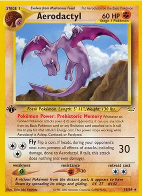 Aerodactyl (15/64)- Moderate Play