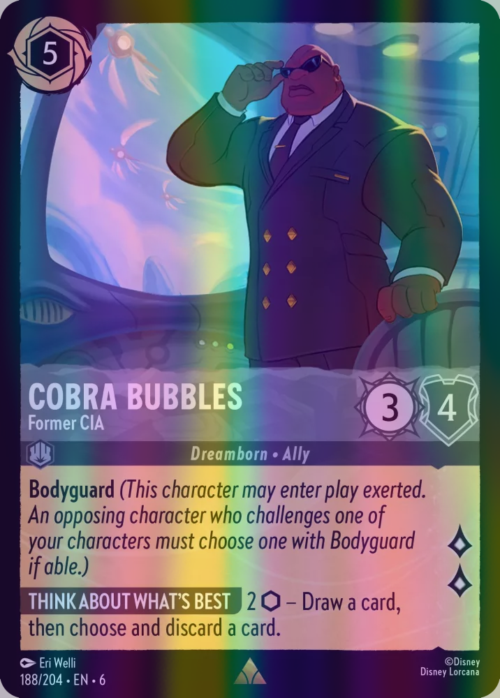 Cobra Bubbles - Former CIA (Azurite Sea 188/204) Rare - Near Mint Cold Foil