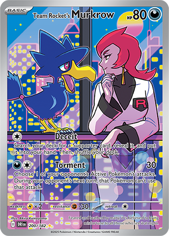 Team Rocket's Murkrow - 200/182 (DRI) Illustration Rare