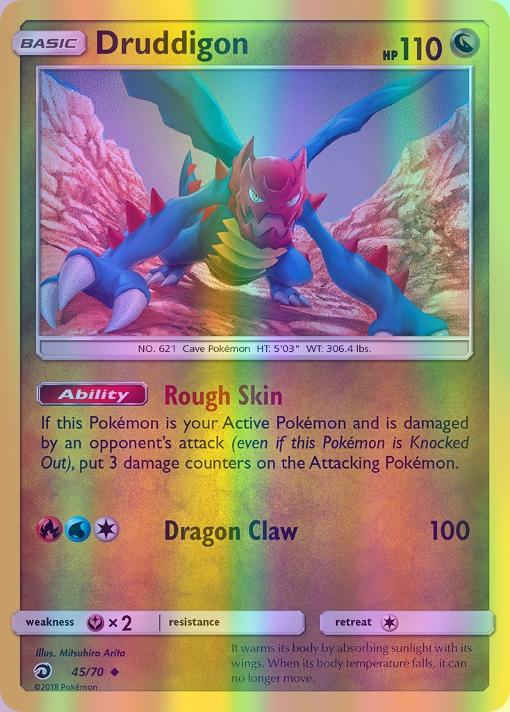 Druddigon - 45/70 (DRM) Uncommon - Near Mint Reverse Holofoil