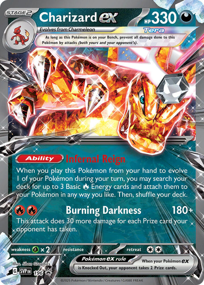 Charizard ex - 196 (SVP) Promo - Near Mint Holofoil