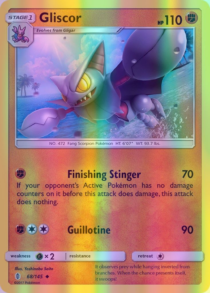 Gliscor - 068/145 (SM:GRI) Uncommon - Near Mint Reverse Holofoil