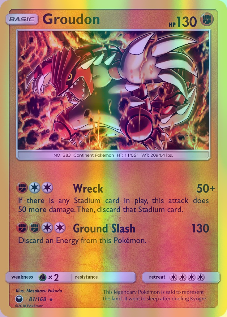 Groudon - 081/168 (CES) Holo Rare - Near Mint Reverse Holofoil