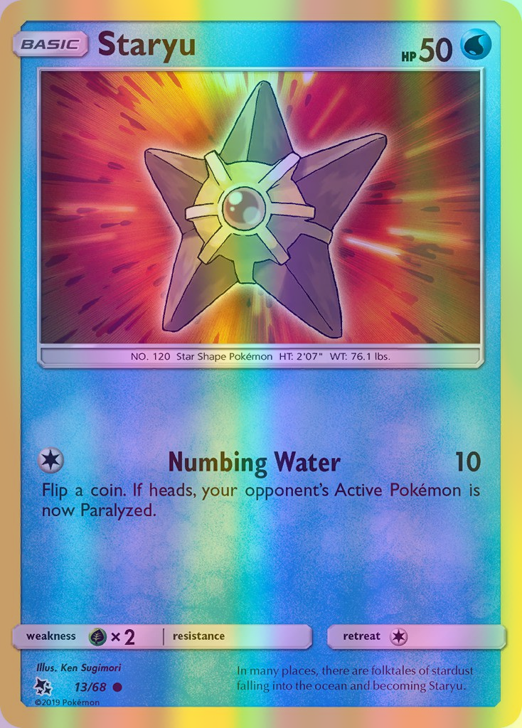 Staryu - 13/68 (HIF) Common - Near Mint Reverse Holofoil