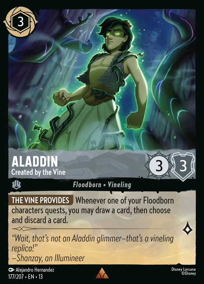 Aladdin - Created by the Vine (177/204 - Attack of the Vine!) Rare
