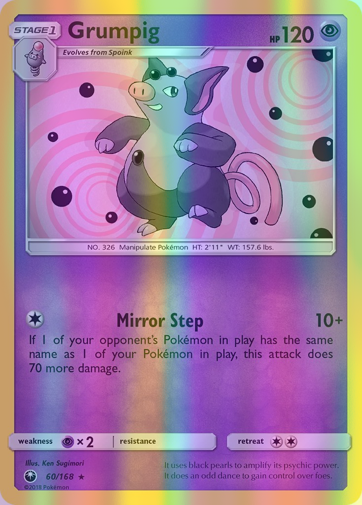 Grumpig - 060/168 (CES) Rare - Near Mint Reverse Holofoil