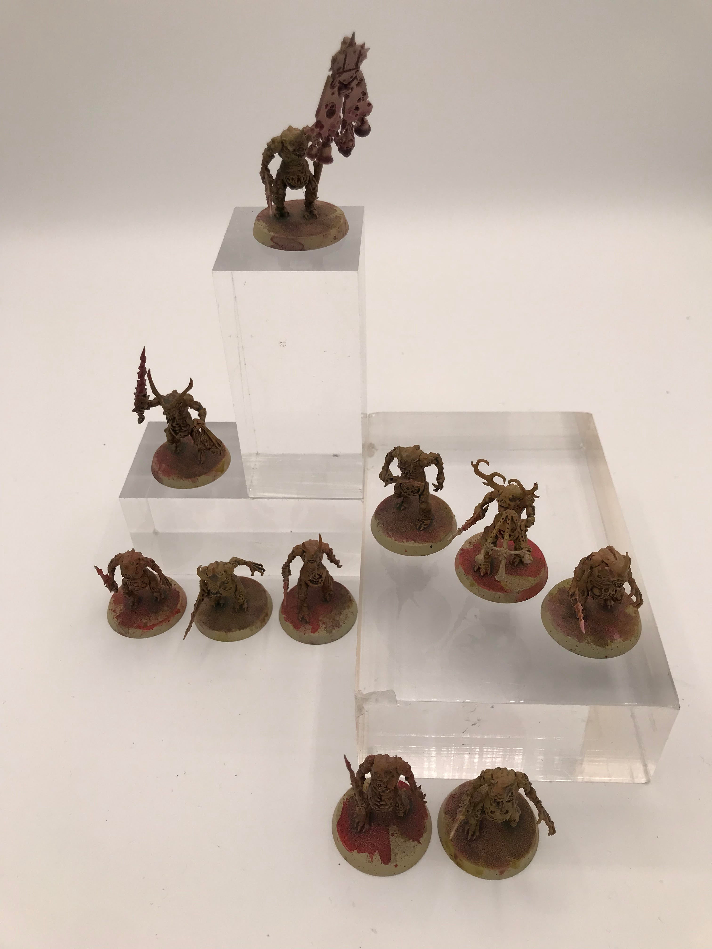 Age of Sigmar: Moggotkin of Nurgle - Plaguebearers x10 (USED) (PAINTED)