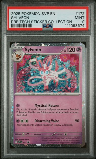 Sylveon - 172/ Tech Sticker Collection Promo - Near Mint (Graded - PSA 9)